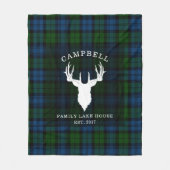 Rustikaler Karierter Clan Campbell Military Tartan Fleecedecke (Vorderseite)