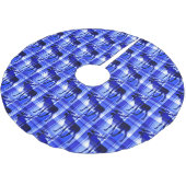 Rustikaler karierter Elchbaumrock Polyester Weihnachtsbaumdecke (Schrägansicht)