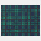 Rustikaler Karierter grüner Karo Blackwatch Tartan Fleecedecke (Vorderseite (Horizontal))