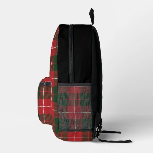 Rustikaler Karierter Grüner Karo Tartan Bedruckter Rucksack (Rechts)