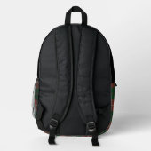 Rustikaler Karierter Grüner Karo Tartan Bedruckter Rucksack (Rückseite)
