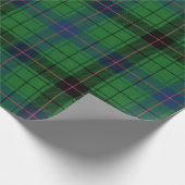Rustikaler Karierter grüner Tartan Geschenkpapier (Ecke)