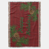 Rustikaler karierter Kiefernzapfen Decke (Vorderseite Vertikal)