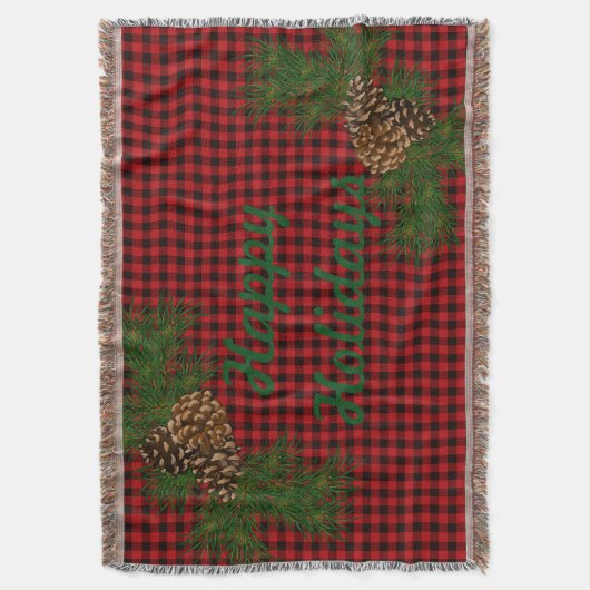 Rustikaler karierter Kiefernzapfen Decke (Vorderseite Vertikal)