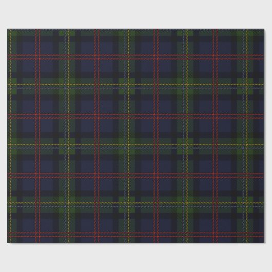Rustikaler Karierter Malcolm Tartan Geschenkpapier (Flach)