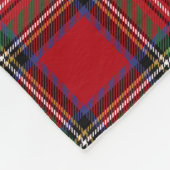 Rustikaler Karierter Red Karo Stewart Tartan Fleecedecke (Ecke)