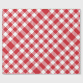 Rustikaler Karierter Roter Gingham Rustikaler Urla Geschenkpapier (Flach)