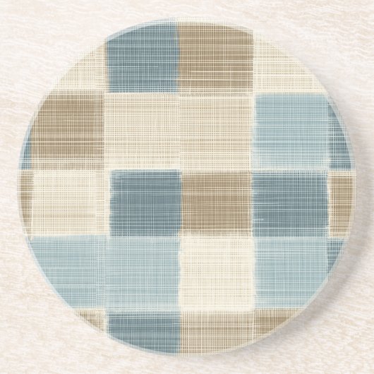 Rustikaler Karierter Sandstein Getränkeuntersetzer (Vorne)