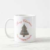 Rustikaler Karierter Weihnachtsbaum Kaffeetasse (Links)