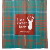 Rustikaler Karierter Weihnachtsklan Wilson Tartan Duschvorhang (Vorderseite)
