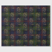 Rustikaler Karierter Weihnachtsurlaub Tartan Geschenkpapier (Flach)