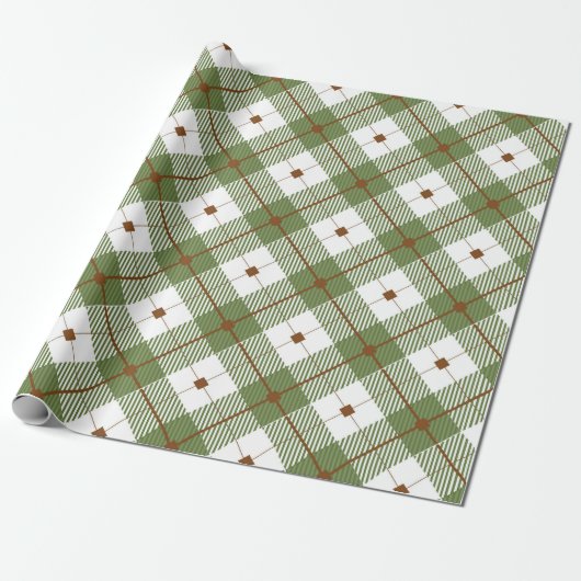 Rustikaler Karo Geschenkpapier (Ungerollt)