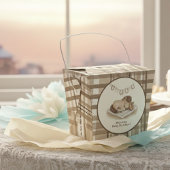 Rustikaler Karo-Lutscher Cowboy Geschenkschachtel