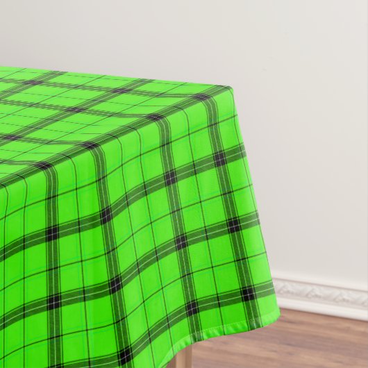 Rustikaler Karo und schwarze Linien | Green Tartan Tischdecke (Beispiel)