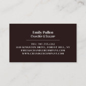 Rustikaler Kerzenmacher, Kerzen- und Seifenherstel Visitenkarte (Rückseite)