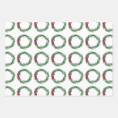 Rustikaler Kieferkranz Buffalo Karierte Freude an Geschenkpapier Set (Vorderseite 3)