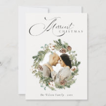 Rustikaler Kiefernkiefer Foto Weihnachtsbrand