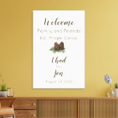 Rustikaler Kiefernzapfen Hochzeitssymbol Leinwanddruck (Insitu (Wohnzimmer))