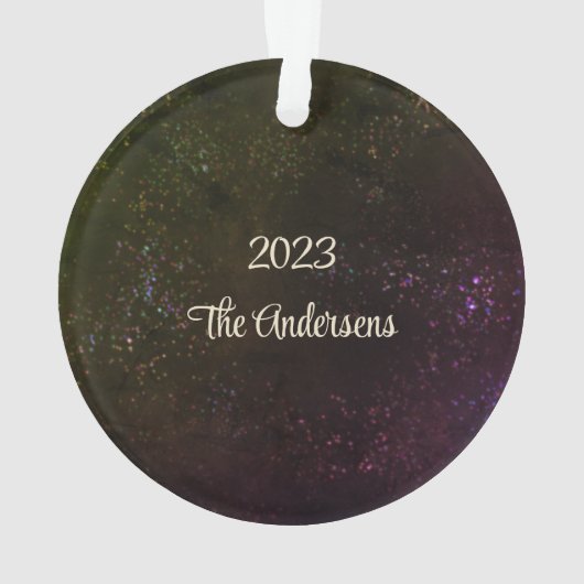 Rustikaler Kiefernzapfen Ornament (Rückseite)