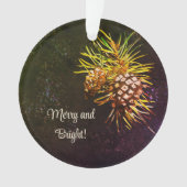 Rustikaler Kiefernzapfen Ornament (Vorderseite)