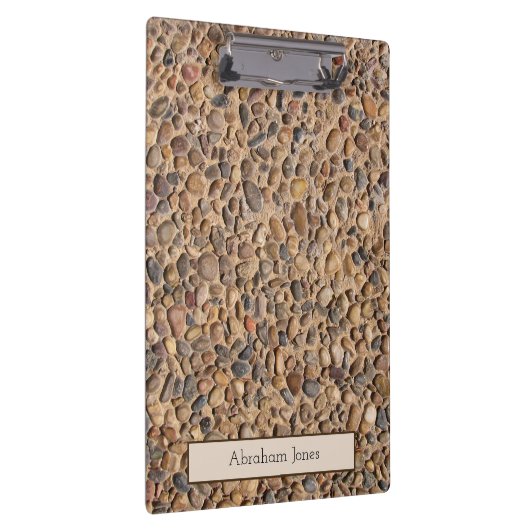 Rustikaler Kiesel entsteint Foto mit Klemmbrett (Rechts)