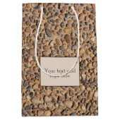 Rustikaler Kiesel entsteint Foto mit Mittlere Geschenktüte (Vorderseite)