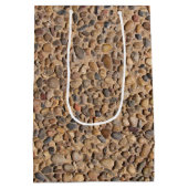 Rustikaler Kiesel entsteint Foto mit Mittlere Geschenktüte (Rückseite)