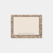 Rustikaler Kiesel entsteint Foto mit Post-it Klebezettel (Vorderseite)