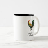 Rustikaler Klassiker Familienname personalisiert Zweifarbige Tasse (VorderseiteRechts)