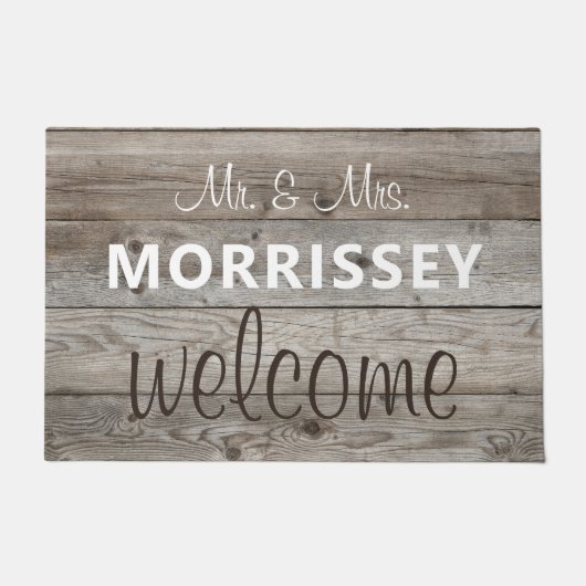 Rustikaler, klassischer Nachname Fußmatte (Vorderseite)