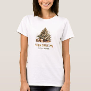 Rustikaler klassischer Salbei-grüner und goldener T-Shirt