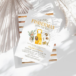 Rustikaler Kleiner Fisherman ist auf dem Weg Babyd Einladung