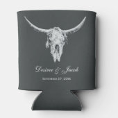 Rustikaler Kohlengraue, weißer Western Dosenkühler (Rückseite)