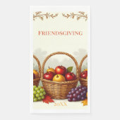 Rustikaler Korb von Äpfeln Friendsgiving Paper Nap Serviette (Vorderseite)
