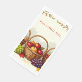 Rustikaler Korb von Äpfeln Friendsgiving Paper Nap Serviette (Ecke)