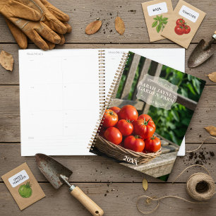 Rustikaler Korb von Tomaten Zuhause Garden Farm Pl Planer