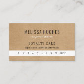 Rustikaler Kraft-Beruflicher Geschäftskunde Treuekarte (Vorderseite)