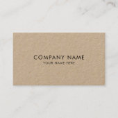 Rustikaler Kraft Brown Minimalistisch Social Media Visitenkarte (Vorderseite)