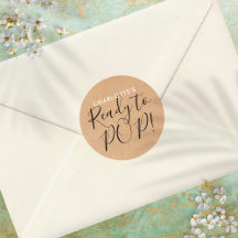 Rustikaler Kraft Chic Schriftzug Ready to Pop