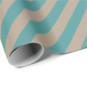 Rustikaler Kraft-Dusty Aquamariner, breiter Streif Geschenkpapier (Rolleneckpunkt)
