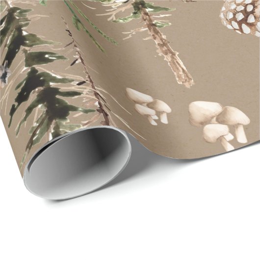 Rustikaler Kraft Roter Fox im Wald Geschenkpapier (Rolleneckpunkt)