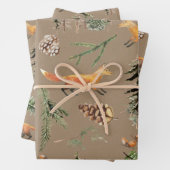 Rustikaler Kraft Roter Fox im Wald Geschenkpapier Set (Beispiel)