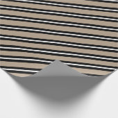 Rustikaler Kraft Schwarz-weißer Breitband-Urlaub Geschenkpapier (Ecke)