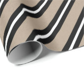 Rustikaler Kraft Schwarz-weißer Breitband-Urlaub Geschenkpapier (Rolleneckpunkt)