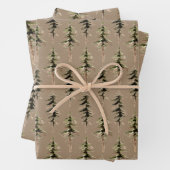 Rustikaler Kraft-Wald 1 Geschenkpapier Set (Beispiel)