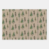 Rustikaler Kraft-Wald Kiefernwald Geschenkpapier Set (Vorderseite 3)