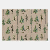 Rustikaler Kraft-Wald Kiefernwald Geschenkpapier Set (Vorderseite 2)