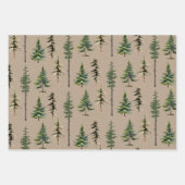 Rustikaler Kraft-Wald Kiefernwald Geschenkpapier Set (Vorderseite)
