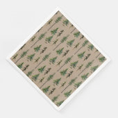 Rustikaler Kraft-Wald Kiefernwald Serviette (Ecke)