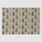 Rustikaler Kraft-Waldwald Pinienwald Seidenpapier (Vorderseite)